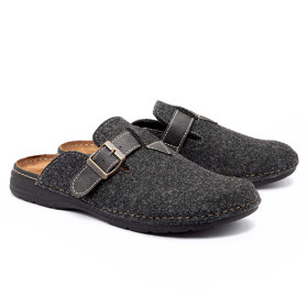 Mules feutre, Pointure : 41, Couleur : Anthracite, par l’Homme Moderne.