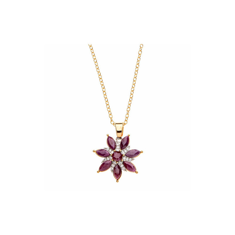 Le pendentif fleur de rubis
