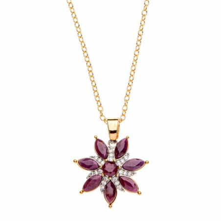 Le pendentif fleur de rubis