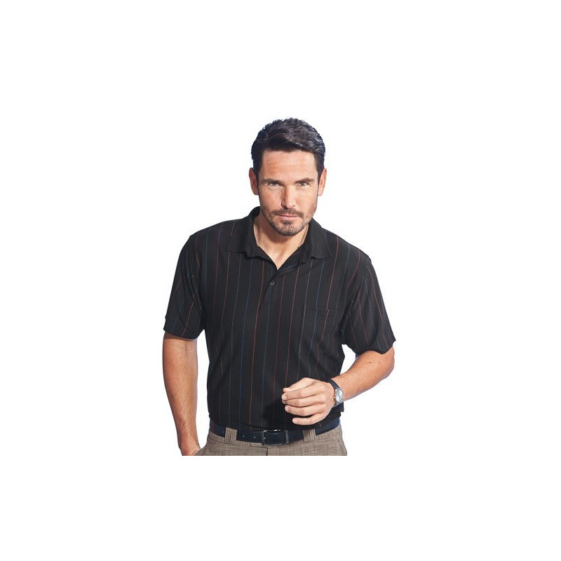 Polo Microfibre Rayé