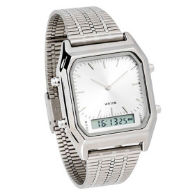 Montre rétro double affichage, par l’Homme Moderne.