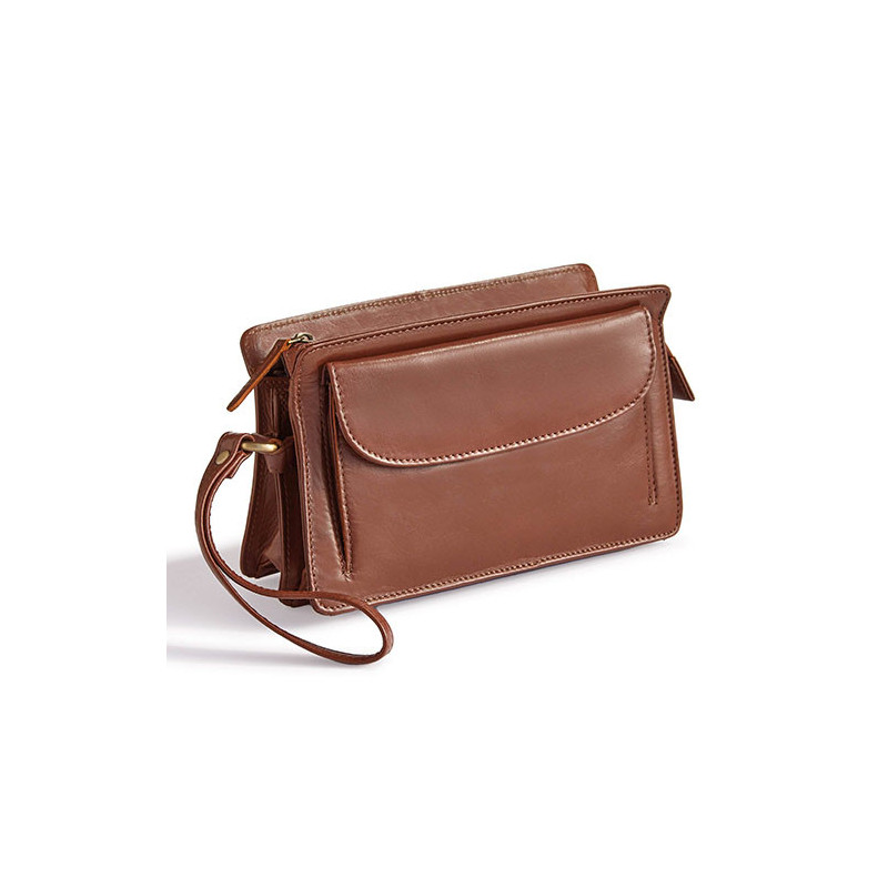 Pochette cuir tradition