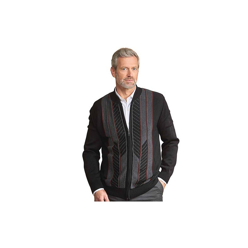 Gilet jacquard zippé