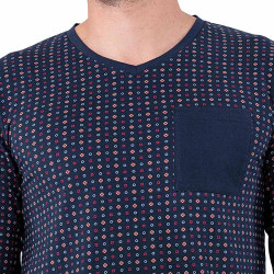 Pyjama jersey coton indigo