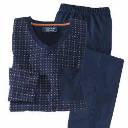 Pyjama jersey coton indigo