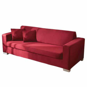Housse de canapé 3 places (190 à 230 cm), Couleur : Bordeaux, par l’Homme Moderne.