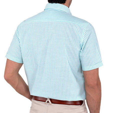 Chemisette lin rayures estivales