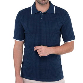 Polo maille damier