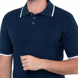 Polo maille damier