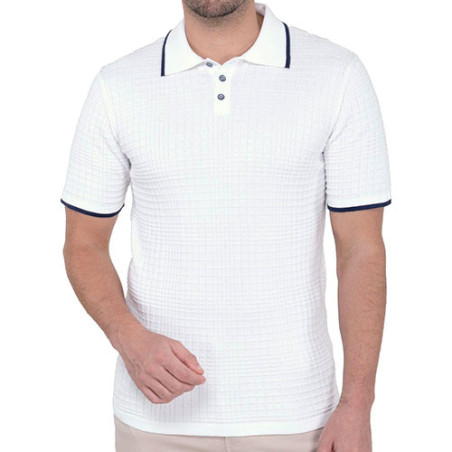 Polo maille damier
