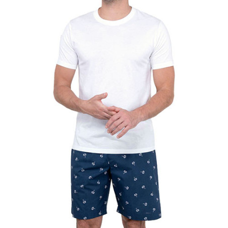 Pyjashort palm-blue