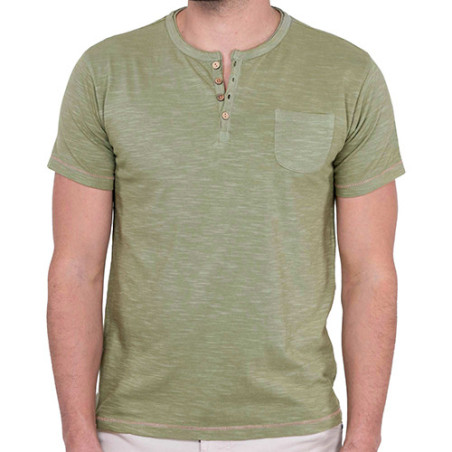 Tee-shirt col tunisien