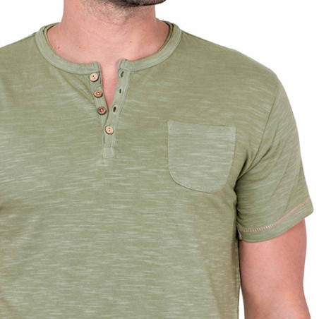 Tee-shirt col tunisien