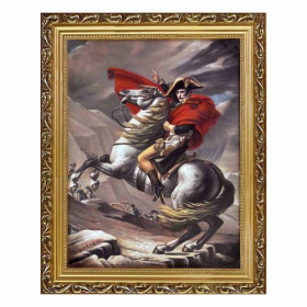 Le tableau Bonaparte franchissant le Grand-Saint-Bernard, par l’Homme Moderne.