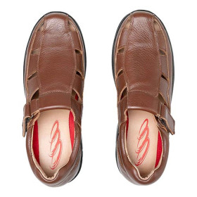 Sandales cuir à talonnettes invisibles