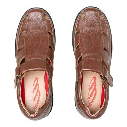 Sandales cuir à talonnettes invisibles