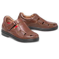 Sandales cuir à talonnettes invisibles