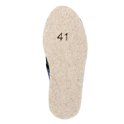 Mules carreaux bleus