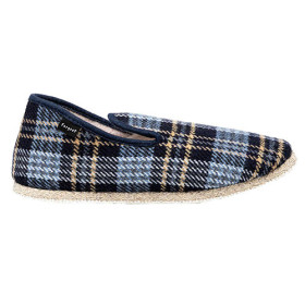 Chaussons carreaux bleus
