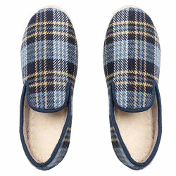 Chaussons carreaux bleus