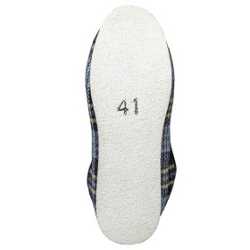 Chaussons carreaux bleus
