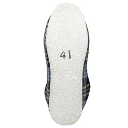 Chaussons carreaux bleus