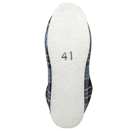 Chaussons carreaux bleus