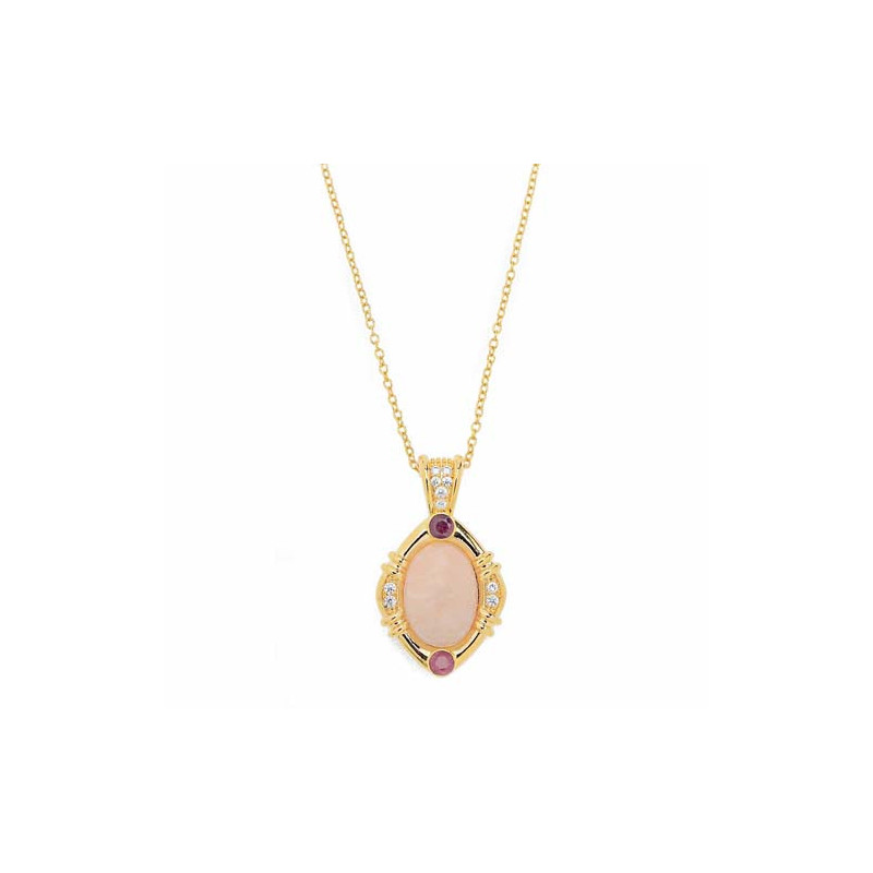 Le pendentif quartz et rubis