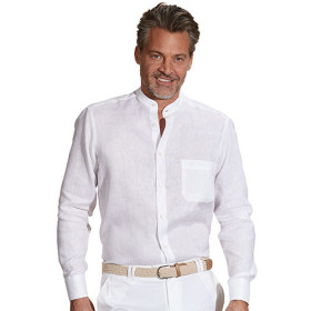 Chemise «blanc riviera» , Encolure : 45/46, Couleur : Blanc, par l’Homme Moderne.