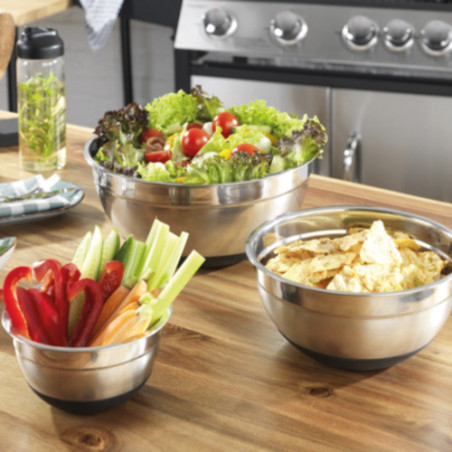 Saladiers inox - les 3