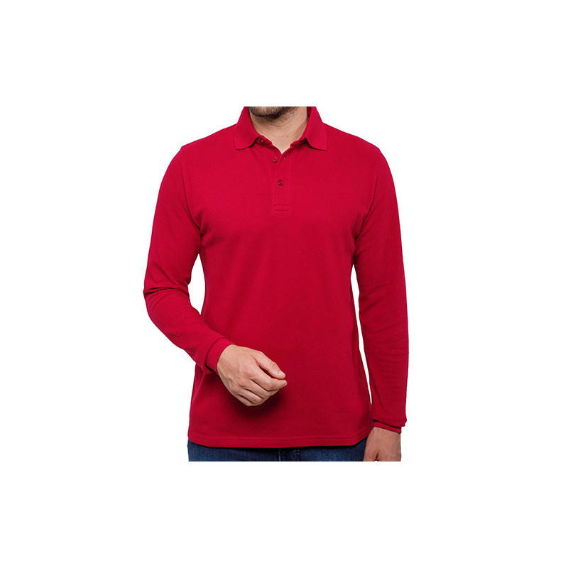 Polo piqué de coton manches longues