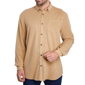 Chemise micropolaire , Encolure : 43/44, Couleur : Beige, par l’Homme Moderne.