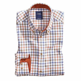 Chemise carreaux flanelle, Encolure : 43/44, Couleur : Multicolore, par l’Homme Moderne.