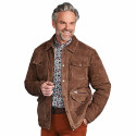 Veste cuir velours
