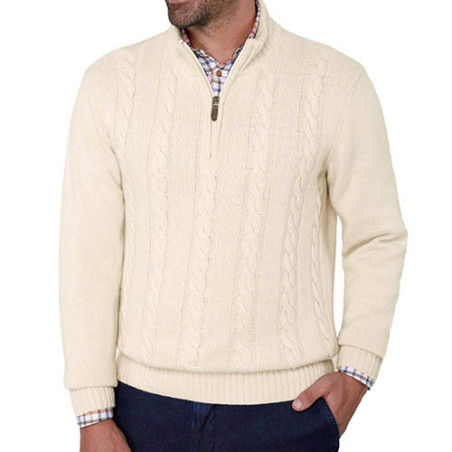 Pull torsades laine & cachemire