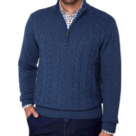 Pull torsades laine & cachemire