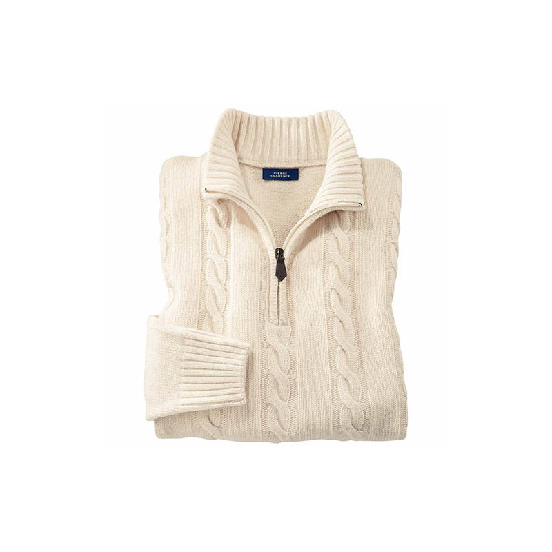 Pull torsades laine & cachemire