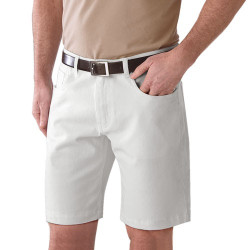 Bermuda blanc extensible