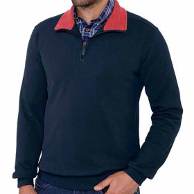 Sweat zippé thermique, Tour de poitrine : M (96/100), Couleur : Marine, par l’Homme Moderne.