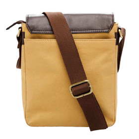 Sacoche cuir & toile