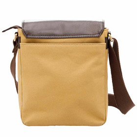 Sacoche cuir & toile