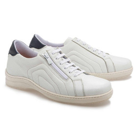 Sporting zippés Diabet-Care, Pointure : 40, Couleur : Blanc, par l’Homme Moderne.