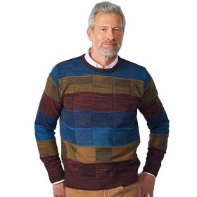Pull mérinos Montechiaro, Tour de poitrine : XL (112/116), Couleur : Multicolore, par l’Homme Moderne.