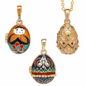 Les 3 pendentifs œufs surprises