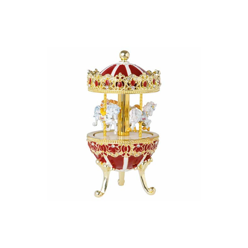 L’œuf manège rouge et or