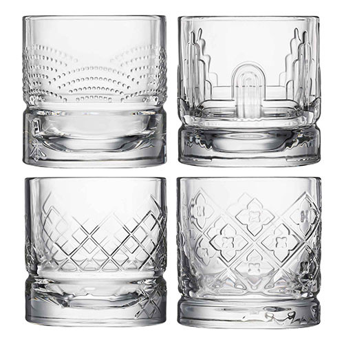 Coffret 4 verres à whisky La Rochère
