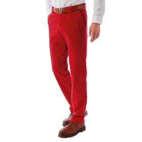 Pantalon velours tendance, Taille : 48, Couleur : Rouge, par l’Homme Moderne.