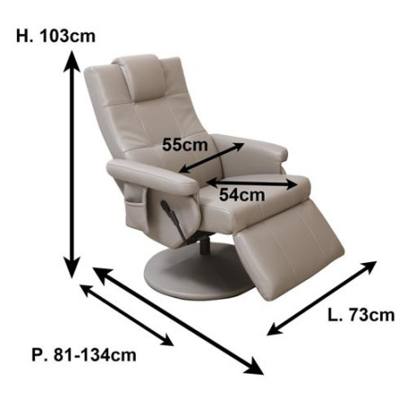 Fauteuil pivotant massant/chauffant