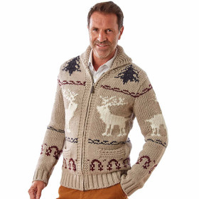 Gilet laine Laponie, Couleur : Beige, Taille : L (54), par l’Homme Moderne.