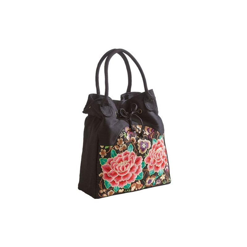 Sac brodé «fleurs d’été»